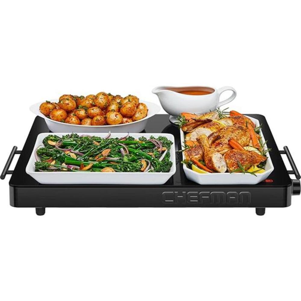 Chefman XL Family-Sized Glass Top Warming Tray